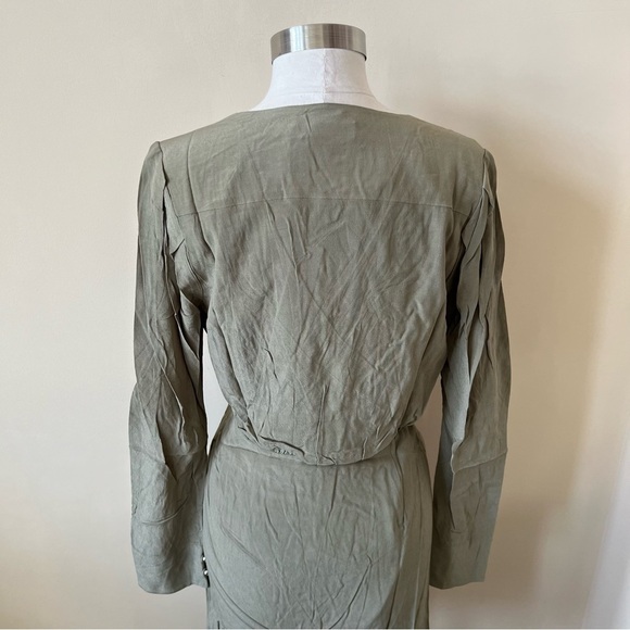 New! Jonathan Simkhai Leilani dress olivine green nwt 17491 - Picture 10 of 12